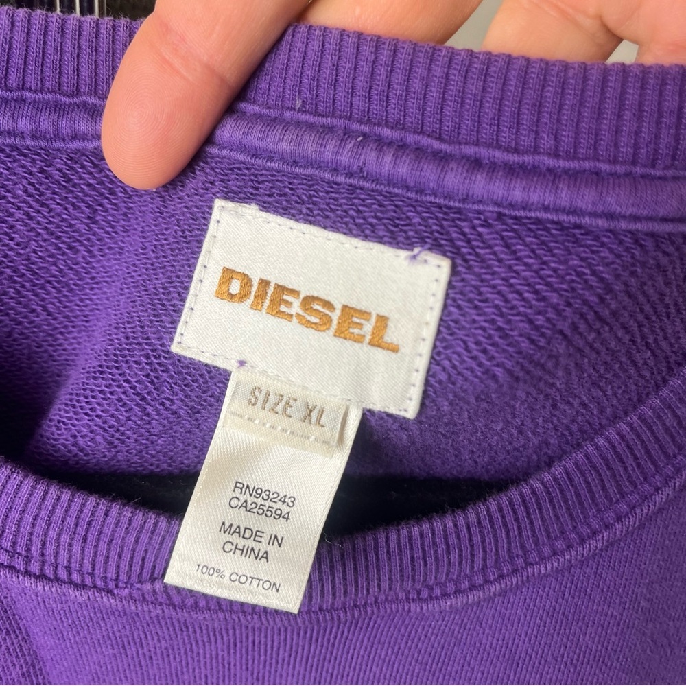 DIESEL Sunset Graphic Purple Sweatshirt Size XL - Picture 5 of 8